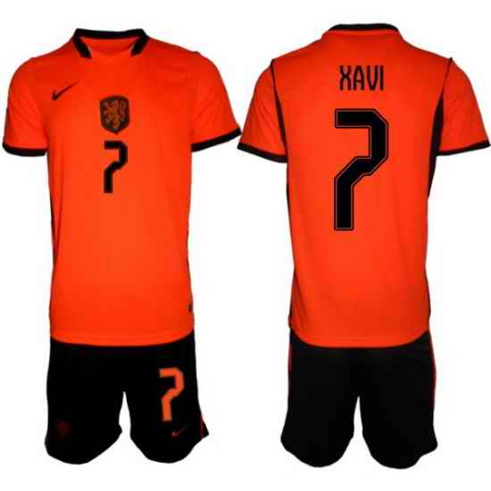 Men Netherlands 2026 Soccer Jerseys Orange #7 Xavi Simons